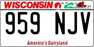 WI license plate 959NJV