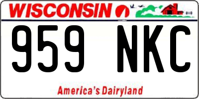 WI license plate 959NKC