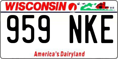 WI license plate 959NKE