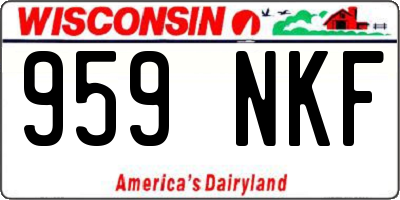 WI license plate 959NKF