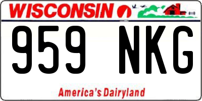 WI license plate 959NKG