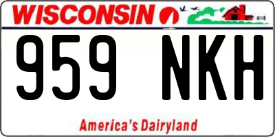 WI license plate 959NKH