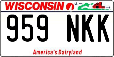 WI license plate 959NKK