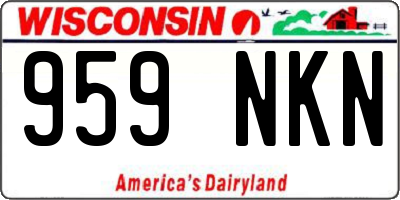 WI license plate 959NKN