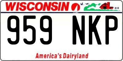 WI license plate 959NKP