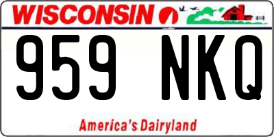 WI license plate 959NKQ