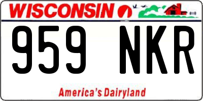 WI license plate 959NKR