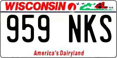WI license plate 959NKS