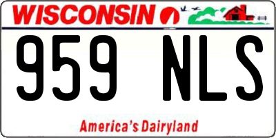 WI license plate 959NLS