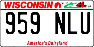 WI license plate 959NLU