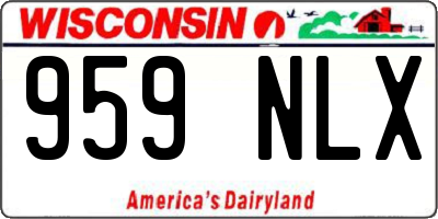 WI license plate 959NLX