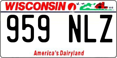 WI license plate 959NLZ