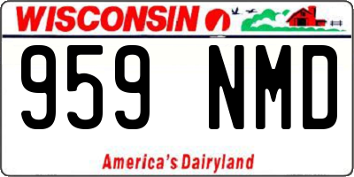 WI license plate 959NMD