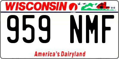WI license plate 959NMF