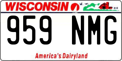 WI license plate 959NMG