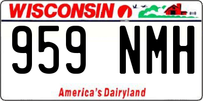 WI license plate 959NMH