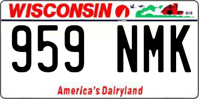 WI license plate 959NMK