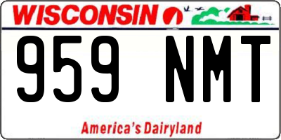 WI license plate 959NMT