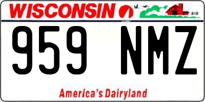 WI license plate 959NMZ
