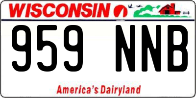 WI license plate 959NNB