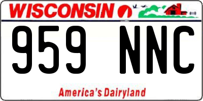 WI license plate 959NNC