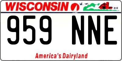 WI license plate 959NNE