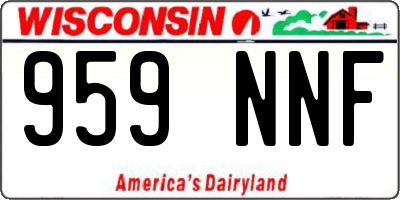 WI license plate 959NNF