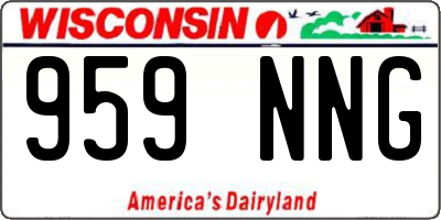 WI license plate 959NNG