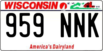 WI license plate 959NNK
