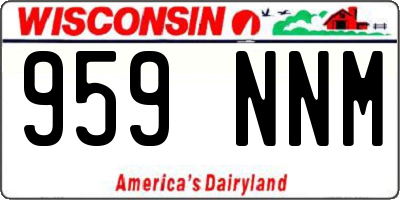 WI license plate 959NNM