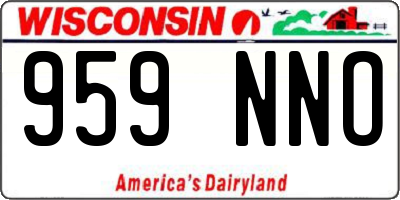 WI license plate 959NNO