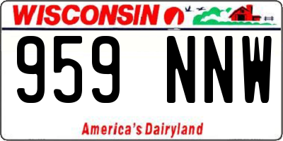 WI license plate 959NNW