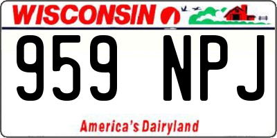WI license plate 959NPJ