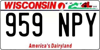 WI license plate 959NPY