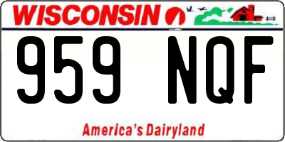WI license plate 959NQF