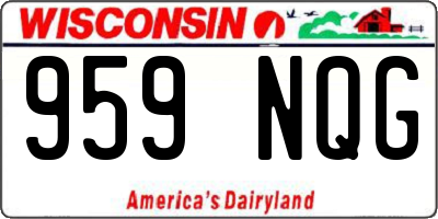 WI license plate 959NQG
