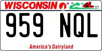 WI license plate 959NQL