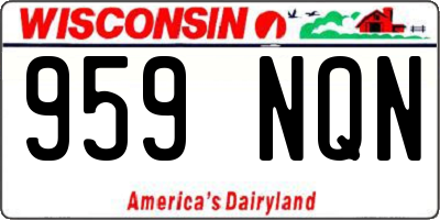 WI license plate 959NQN