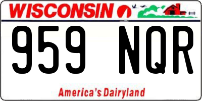 WI license plate 959NQR