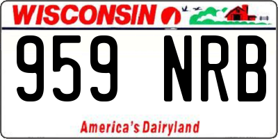 WI license plate 959NRB