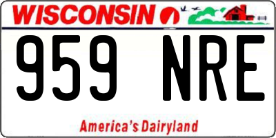WI license plate 959NRE