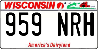 WI license plate 959NRH