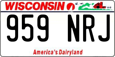 WI license plate 959NRJ