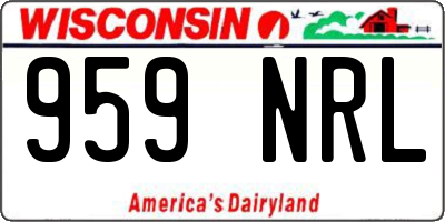 WI license plate 959NRL