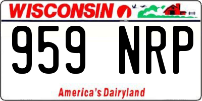 WI license plate 959NRP