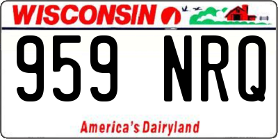 WI license plate 959NRQ