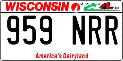 WI license plate 959NRR