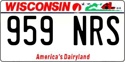 WI license plate 959NRS