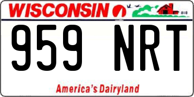 WI license plate 959NRT