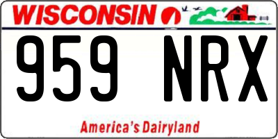 WI license plate 959NRX